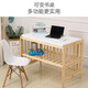 Zhibei crib solid wood multi-functional baby cradle spliced children's bedside bed D3 large bed + mattress bedding