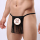 Transparent sexy men's thong sexy underwear panties passionate couple couple set double free Japanese style men's tassel underwear