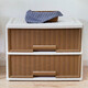 Interaktive Weltraumschubladen Aufbewahrungsbox Imitation Rattan Garderobe Transparent Aufbewahrungsbox Kleidung Unterwäsche Home Schlafsaal Kunststoff Finishing Box Lagerschrank 9716 Großgröße 2 Etagen Breite 56,8 Tiefe 39 Höhe 42