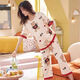Modal Pure Cotton Pyjamas für Frauen im Sommer kurzärmeligte Hosenanzuganzug losen Frühling und Sommer können draußen Heimkleidung tragen. Kurzärärmelte geschnittene Hosen 679 L_Suggested 98-115jin [Jin ist gleich 0,5 kg]