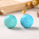 Moshe raw ore high porcelain blue turquoise pattern beads loose beads with beads single bead carved round beads diamond bracelet accessories (high porcelain) 15MM