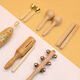 Xingbeixiang Kindergarten Orff Percusión Instrumento Libro de texto Conjunto de registros de enseñanza Ayudas Patriz de altavoces Hammer Tambourine Triángulo Doble Tamburina de hierro Log de madera Color de madera 6 pulgadas/diámetro 15 cm