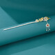 Dingjing S925 silver hairpin for women, high-end, ancient style, Hetian jade hairpin, flower, national style, tassel hairpin, high-end gift for wife