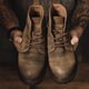 Maden Martin boots men's work boots British style high-top leather shoes trendy men's boots short boots leather boots yellow brown 42 (260mm)