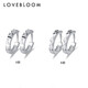 Blooming Love PT950 Platinum Earrings Women's Earrings Circle Earrings Platinum Earrings Porch Earrings Birthday Gift Platinum Earrings Approximately 2.12g Type B
