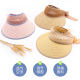 Sujin Chulan Children's Hat Women's Summer Girls Straw Hat Summer Sun Hat for Middle-aged and Older Students Baby Sun Protection Hat Sun Shade Hat Bow-Pink [Children's Style] 3-12 Years Old [48-53CM Adjustable]