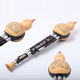 Blue Peacock T-084 Hulusi Professional Performance Natural Ebony Wood Pipe Inlay Yunnan Musikinstrument F-Tune-Ummantelstil kein Lehrbuch enthalten