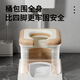 Jiejiang Laishuhui toilet chair for the elderly, pregnant women's toilet, non-slip mobile toilet, squatting toilet to sit on the toilet artifact, household simple brown (hard pad + anti-slip)