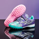 Feelaces Kinderfußballschuhe gebrochene Nägel für Männer und Frauen Falcon Messi Student Trainingschuhe für Kinder tf künstliche Gras -Turnschuhe 6195 Mandarin Duck Pink Purple gebrochene Nägel 38 [Socken + Ballbeutel + Schutzbrett]