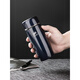 Tout le temps yafu yatai thermos tasse pour hommes et femmes grandes capacités pour enfants tasse d'eau 304 en acier inoxydable étudiant portable mignon léger luxe gris gris 2694/350 ml + tasse pinceau