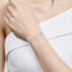 Luxury beads in stock sparkling luxury beads PT950 platinum bracelet for women summer platinum bestie bracelet for girls ins niche design 4.66g (19cm)