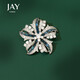 Jay's new Austrian brooch high-end female corsage birthday gift for elder mother and mother-in-law blue