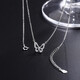 VTLs999 Pure Silver Butterfly Necklace Women's Clavicle Chain Accessories Temperament Clavicle Chain as a New Year's Valentine's Day Gift for Your Girlfriend S999 Pure Silver Necklace + Silver