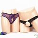 Couples de sous-vêtements pour femmes entrejambe sans entrejambe Perspective séduisante Sexy grande taille Hollow Men's T-Trouders for Men Purple + Red One Size (taille 2 pieds-2,6 pieds)