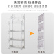 
Linshiwu folding shelf iron bathroom washbasin rack toilet kitchen storage rack layer rack household shelf white-Z674 [width 33cm*height 88cm]
