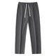 ROMON light luxury 350g twill guard loose autumn and winter drape sports casual trousers for men simple solid color drawstring elastic waist black straight S 165-100-120Jin Jin equals 0.5 kg
