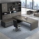 XiaoLi boss desk office desk simple modern manager desk supervisor desk and chair combination office furniture president desk executive desk style A (left side cabinet) 1.8 meters boss table + boss chair