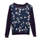 
MiLANDON Spring and Autumn New Middle-aged and Elderly Women's Clothing Round Neck Print Long Sleeve Sweater for Women Casual and Versatile 1O3W1105 Baolan M
