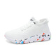 Dianou 2025 Neue lässige Single -Schuhe Großgröße Weiche Sohle atmungsaktive Sportschuhe Vielseitige Top -Sockenschuhe LLN 7027 Fisch Seide All Black 37