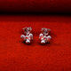 Yuan Shengfu's new PT950 fashionable bow platinum earrings, fashionable and versatile platinum earrings, 2.40g
