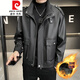 Pier Cardin Plus Velvet Motorcycle Leather Chaqueta de cuero Corto 2022 Autumn e invierno Estilo coreano Corea de cuero de cuero de cuero.