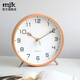 MJK table clock simple clock ornaments Nordic desktop clock living room home desktop modern personalized creative pendulum clock B style wood color