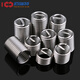 304 stainless steel thread braces thread protective sleeve screw sleeve wire sleeve spring repair steel sleeve fine thread screw sleeve 3*0.5*1.5D metric (50 pieces)