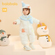 Ropa para niños de Balabala, mono de bebé, ropa de invierno de bebé, ropa de maniobra, ropa de ganso con capucha, chicos y niñas lindos, blanco lácteo 10501-ganso de 100 cm