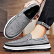 Jeep men's shoes new product breathable one-foot canvas shoes men's lightweight sole casual shoes men's outdoor non-slip lazy shoes gray (sports size) 41