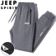 JEEPSPIRIT Jeep sweatpants men's spring and autumn casual pants for young and middle-aged solid color winter loose trousers black straight 3XL