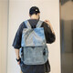 Men and girls are carrying computer backpacks and trendy backpacks for men and women who are easy to care for leather fashion trendy college students' schoolbags and computer bags travel backpacks ins trendy cool white 246