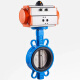 D671X-16q Pneumatisches Ventil Edelstahl Klemmblattventil duktile Eisenweichdichtungsventil Schnellgeschnittenes Ventil DN100-VALVE-Platte 304 Material