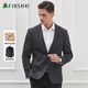 Shanshan Suit Men's Autumn and Winter Greed Men's Wool Singles Western Jacket Western Business Casual Professional Wear Gray Negro 48