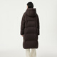 Tambor down jacket women's long fashion casual versatile warm thickened hooded bread jacket 530836Z Elephant Coffee 165