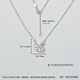 Jibaolou PT950 platinum necklace for women, adjustable clavicle chain, colorful swan pendant, platinum chain set, 43cm4.4g