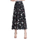 Oasimai chiffon skirt summer mid-length women's high-waist floral a-line skirt fashionable and versatile M-517-50 pattern 5 one size fits all