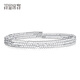 Misu's new PT950 platinum laser bead elastic bracelet for women, sparkling round bead platinum bouncy bead bracelet gift, 5 circles, weight 12.4-12.6g, thickness 2.0mm
