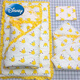 Disney (Disney) baby gift box newborn cotton twill quilt six-piece set cotton six-piece set newborn quilt bag quilt single off-white heart 100cm six-piece set