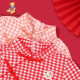 Classic Teddy ClassicTeddy children's clothing girls summer short-sleeved dress little girl Chinese style Hanfu baby cheongsam girl princess dress new red plaid full print big red 110