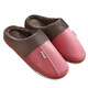 Baumwollschuhe für Frauen im Winter mittleren Alters und älteren Innenhausesschuhe dicker Sohle Anti-Rutsch-Lederflächenflächen wasserdicht und samtig warme Hausschuhe Männer [P739] Rot (Frauenstil) 40-41 für Füße 39-40 geeignet