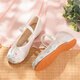 Xier Cloth Shoes Women's Hanfu Embroidered Cloth Shoes Chinese Style Hanfu Embroidered Shoes Soft Sole Retro Cheongsam Costume Shoes Single Shoes White 38