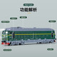 Zhongmai weifuxing modèle de chemin de fer à grande vitesse ensemble émeu simulé green alliage toys's toys garçons d'anniversaire cadeau rétro locomotive verte ventre