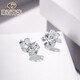 Caibai Jewelry Platinum Earrings Platinum Pt950 Platinum Six-petal Flower Earrings Women's Earrings Price Ear Plugs Not Included BJ Platinum Earrings About 1.10g