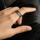Bucklele retro skull ring men's trendy personalized men's single ring gold index finger ring anti-Tai silver open finger J653 platinum adjustable opening