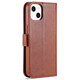 Ju Xiaozhi eignet sich für Apple 13 Mobiltelefonhülle Flip Leder Hülle iPhone13 Wallet Card-Karten-Steckkoffer Full-Pack-Anti-Fall-Fall-Innenschale mit magnetischer Schnallen Schutzabdeckung für Männer und Frauen iPhone 13 [Brown]