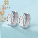 Luo Hua Cing Chun, a pair of Pt950 earrings for women, shiny ear rings, ear buckles, ear bags, platinum earrings, Valentine's Day gift for girlfriend, half double row of baby's breath earrings