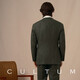 CULTUM 100% French linen autumn Italian style Naples lapel suit suit for men high-end business casual suit dark moss green single suit 175A /50A