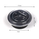 Baochi large disposable round lunch box black plastic packaging box large capacity lunch box crayfish takeaway box 1000ml American black round transparent lid 50 pieces