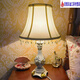 XMSJ Schlafzimmer Schreibtisch Lampe Nacht Lampe Europäischer Stil Pastoral Retro Klassische amerikanische Weiße Wohnzimmerstudie Bester Hochzeitsfeier 9928a Clivia Golden Lampenschild Schalter