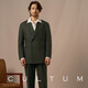 CULTUM 100% French linen autumn Italian style Naples lapel suit suit for men high-end business casual suit dark moss green single suit 175A /50A